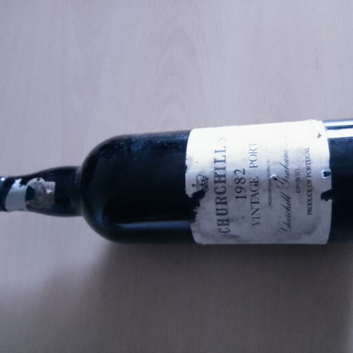 Churchill's 1982 Vintage Port Wine used, collectible
