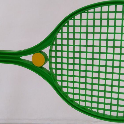 Plastic tennis rackets soft ball set of 2, like new, Italian origin