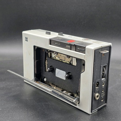 National Panasonic RQ-212 Retro Cassette Player used with Metal Case