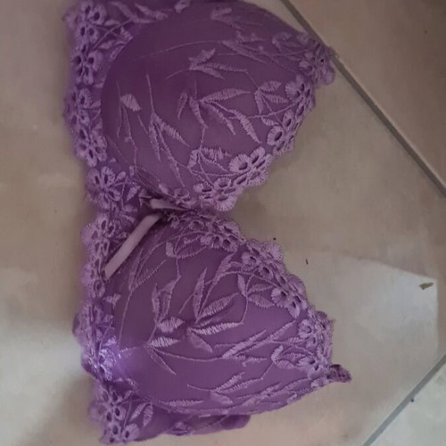 Bra used with ample padding, size 70 75 B, purple