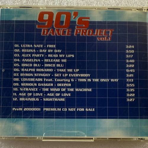 90's Dance Project Vol. 1 CD like new, electronic music collection