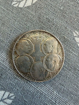 Silver 30 Drachma 1963 "Five Kings" coin