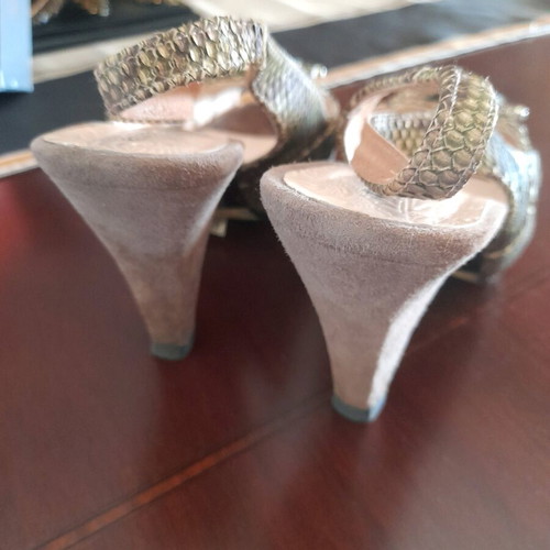 Rebeca Sanver women's sandals like new, leather with suede and semi-precious stones