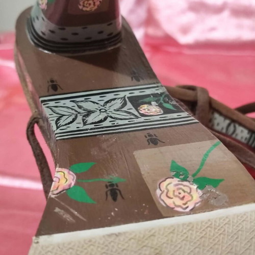 Women's hand-painted suede sandals size 39, used