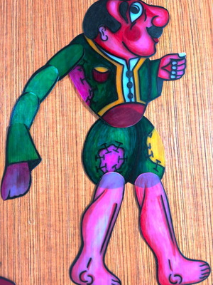Shadow theater figures new, polypropylene with enamel painting