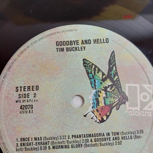 Tim Buckley Goodbye and Hello vinyl used in good condition