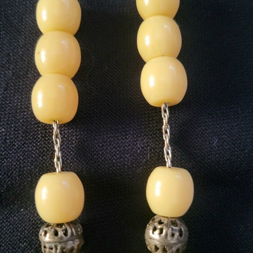 Komboloi from royal amber and 925 silver like new