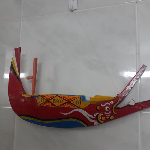 Wooden boat souvenir from Bali like new