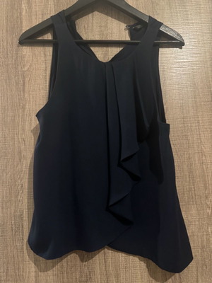 Zara blue sleeveless top used, size S
