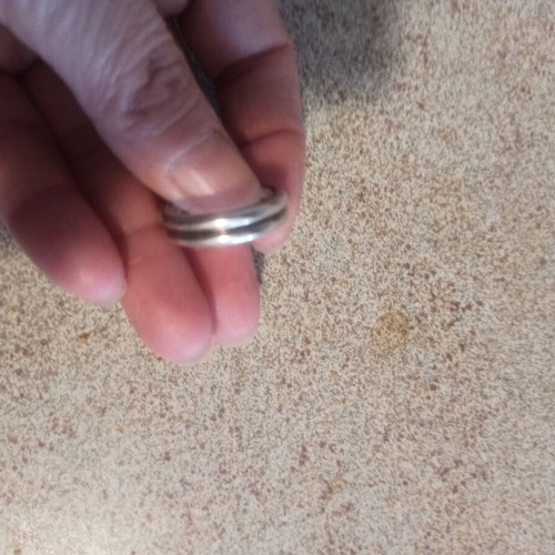 Silver-gold double ring like new