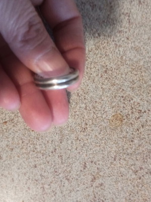Silver-gold double ring like new