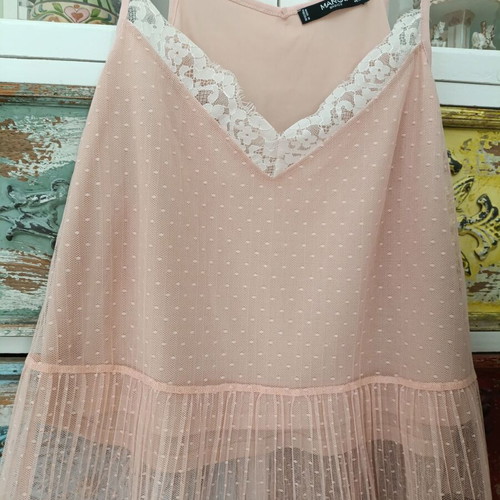 Mango lingerie pink lace top