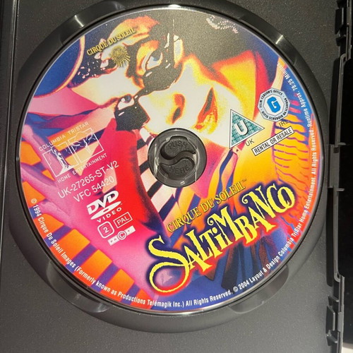 Saltimbanco Cirque du Soleil DVD like new with subtitles