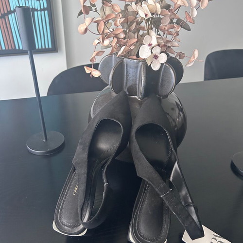 Zara Ballet Flats New Black Pointed Toe Size 38