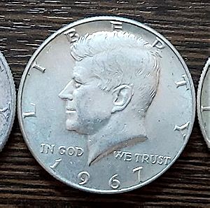 Half Dollar Kennedy 1966.1967.1968