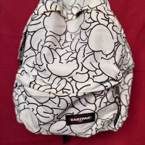 Eastpak backpack used white with patterns