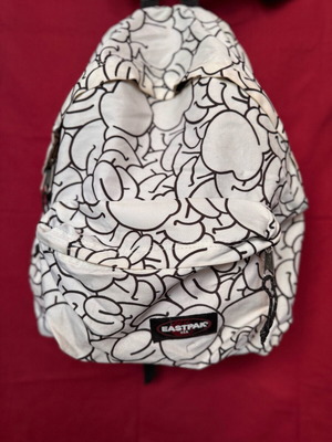 Eastpak backpack used white with patterns