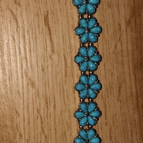 Women's watch straps 22mm new, blue, set of two