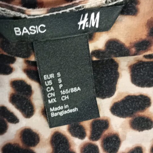 Leopard strapless blouse top H&M S opportunity clearance sale offer