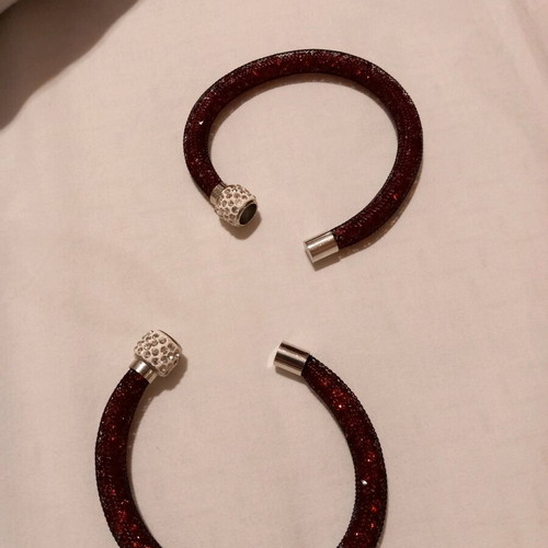 Two-in-One Necklace Bracelet new multicolor with crystals