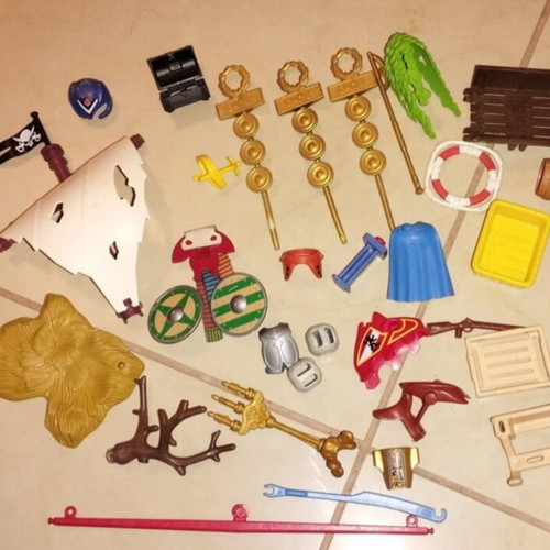 Playmobil used parts medieval, vikings, pirate ship set