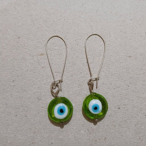 Earrings with eye beads new
