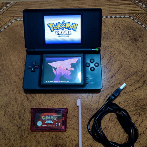 Nintendo DS Lite console with Pokemon Sapphire game used