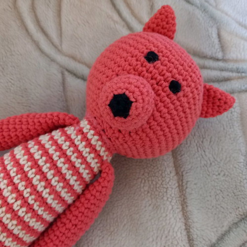 Handmade knitted fox doll 40 cm new