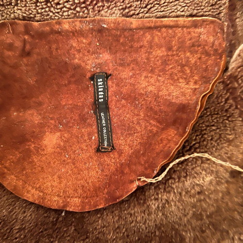 Leather women's coat like new, brown, size small