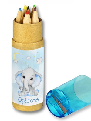 Elefantaki colored pencils new, 10 pieces with name