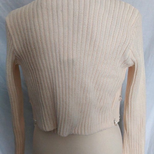Zara set jacket with decorative top new, size M, white