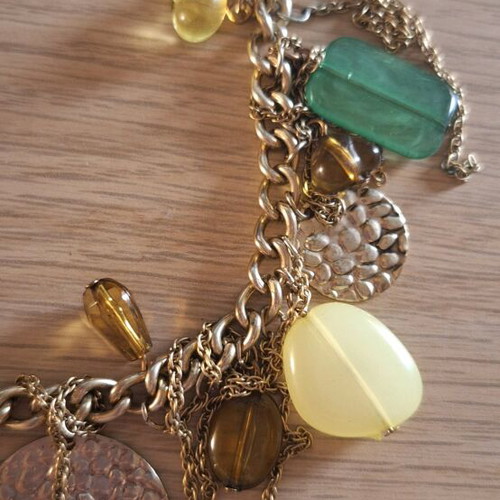 Original bracelet new multicolored, gold-tone