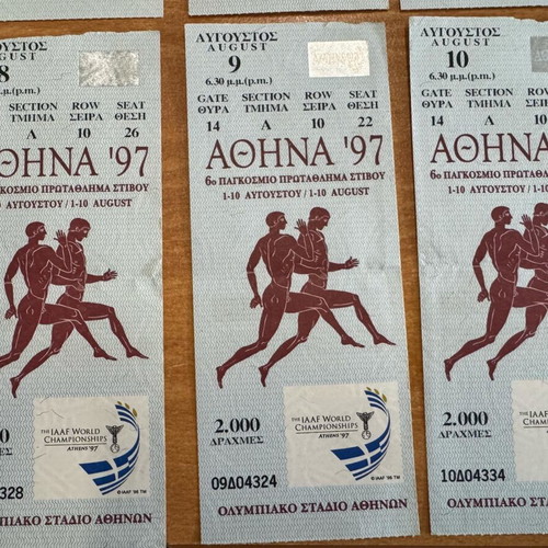 Ticket pack from 1997 World Athletics Championships like new