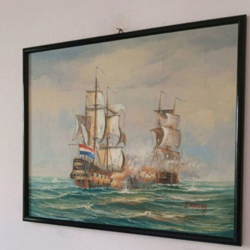 J.Harvey oil painting 53x43 cm used