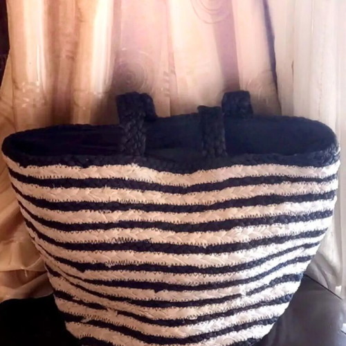 Summer handbag new, white and blue