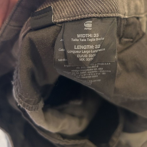 G-Star Raw men's cargo pants gray used W33 L32
