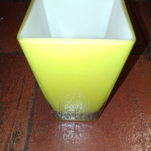Glass vase yellow 00s used