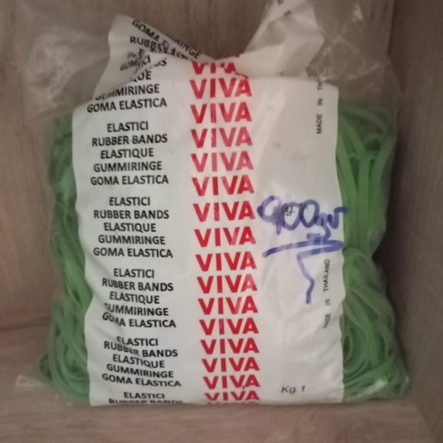 Packaging rubber bands green, like new, 900g, 5mm thick