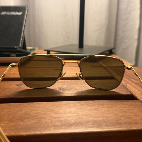 Randolph vintage sunglasses used, gold color
