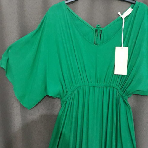 Plus Size γυναικείο φόρεμα καινούργιο, πράσινο, μέγεθος XXL, μακρύ με λάστιχο στη μέση