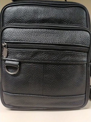 Borsellino shoulder bag new genuine black leather