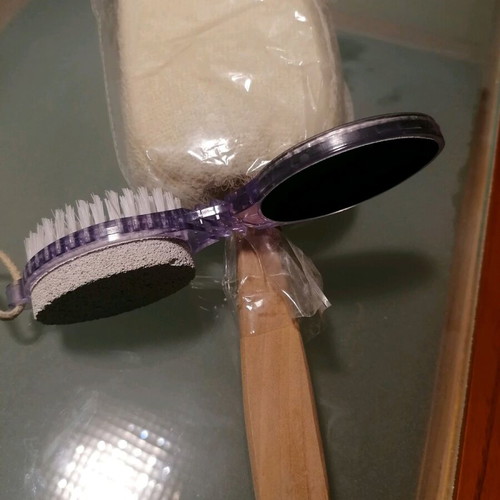 Back brush and multi-purpose heel brush like new