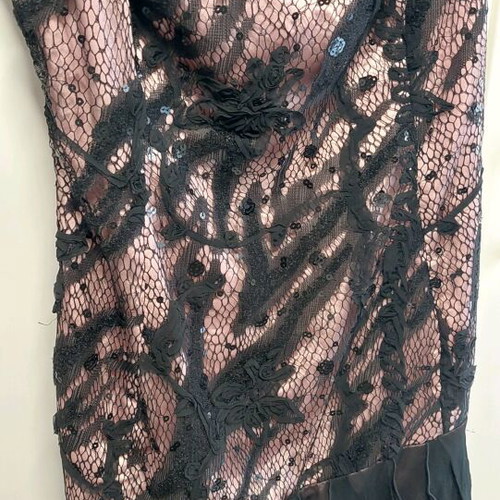 Mischalis Atelier formal dress size L like new, black pink