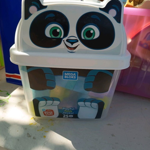 Mega Playful Panda building blocks in box 25 pcs used