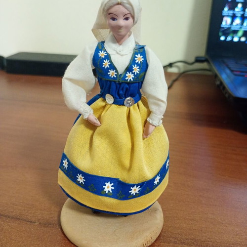National Doll Sweden wooden, like new, handmade