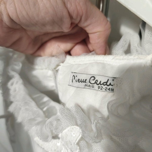 Pierre Cardin Baptism Dress like new with tulle and butterfly details