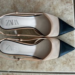 Zara slingback pumps size 39 like new beige with black details