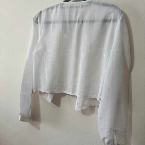White transparent cropped shirt like new