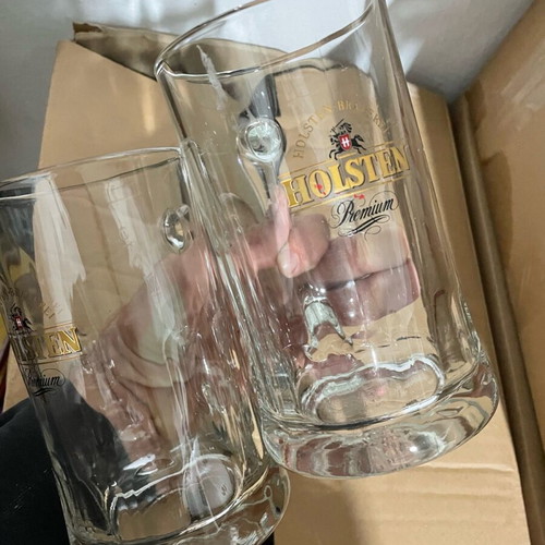 Holsten beer glasses like new, set of 2