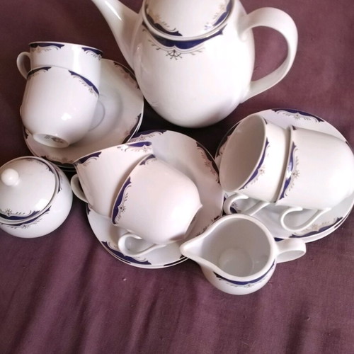 Complete 15-piece tea set made of fine porcelain Regal Romania